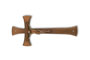 Crocefisso in acciaio - Finiture: ramato, ottonato antico, ottonato lucido cm. 43 x 20